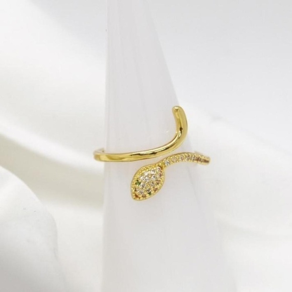 Rhinestone Snake Ring - Picture 2 of 3